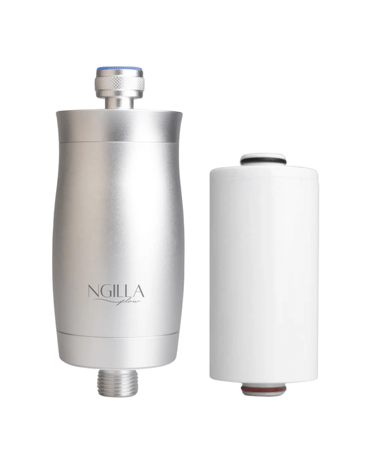 Ngilla Flow Essential Bundle with shower filter and refill cartridge